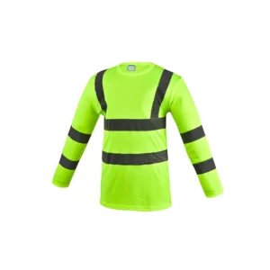Long Full Sleeve Hi Vis Reflective T Shirts Clothing Quick Dry High Visibility Safety T Shirts