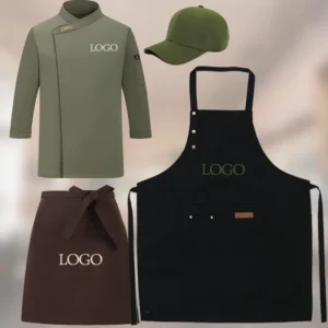 Long-Sleeve Chef Coat Uniform for Men and Women Hotel Catering Cake Baker Kitchen