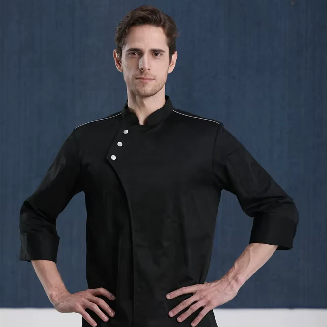 Long Sleeve Chef Uniform Jacket with Custom Logo
