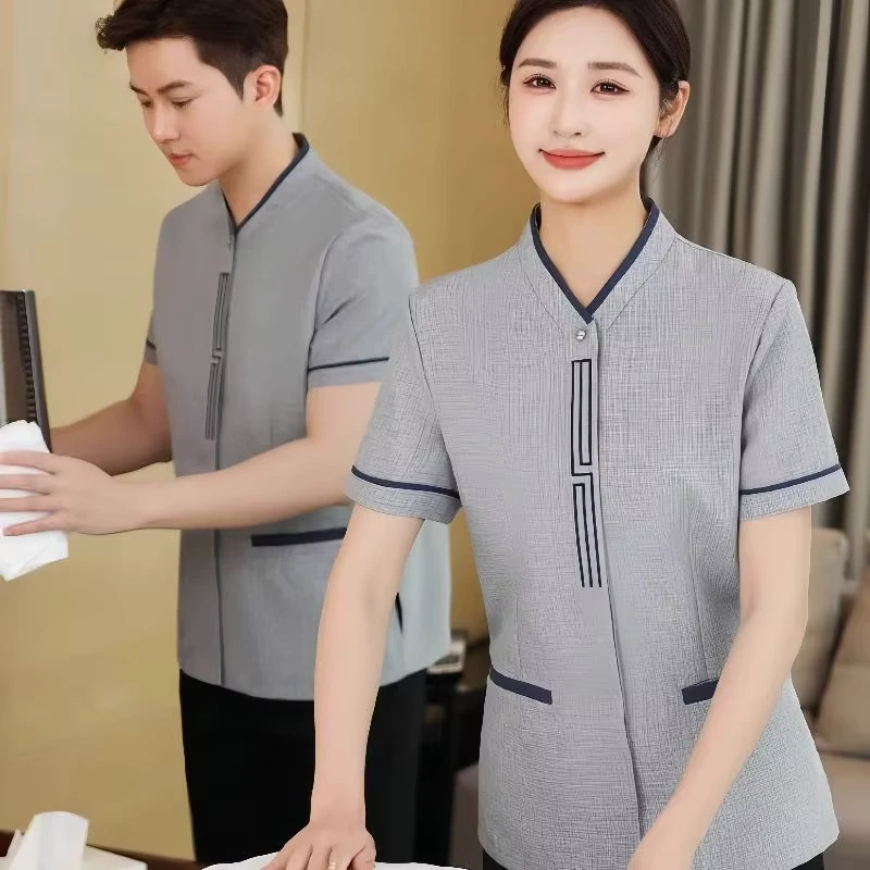 Long-Sleeve Cleaning Staff Coat for Hotel Housekeepers