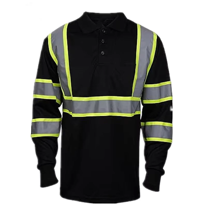 Long Sleeve Construction Reflective Safety Hi Vis Work Jacket 100% Polyester ANSI EN471 Class 3 Breathable