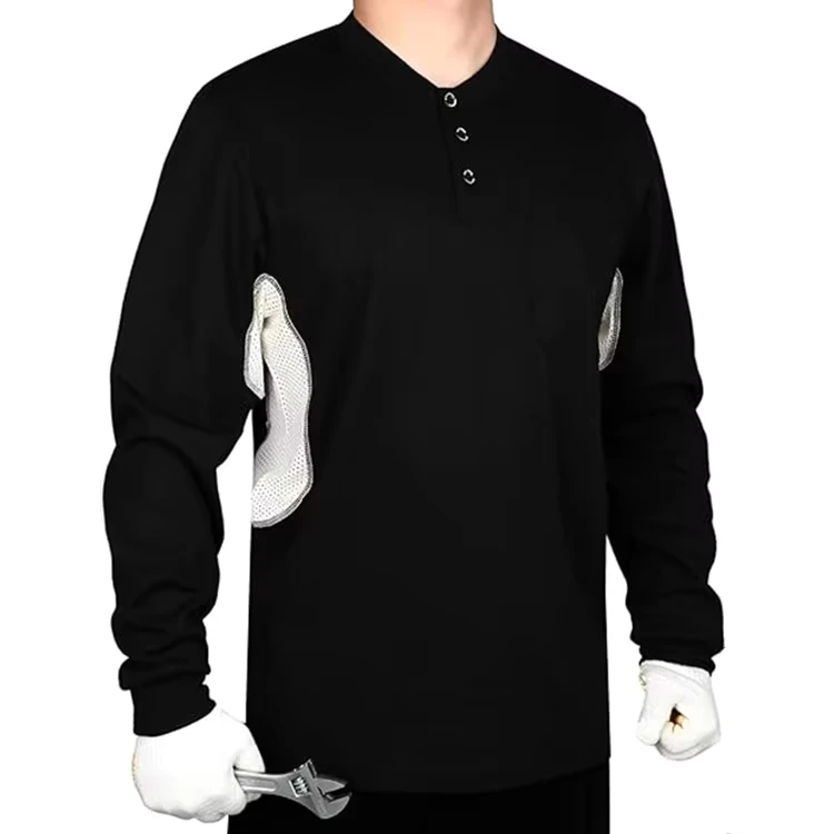 Long Sleeve Flame Resistant Knit Shirt Summer Breathable Vented Mesh Underarm 5.5OZ Fire Retardant Jersey NFPA 2112 ATPV
