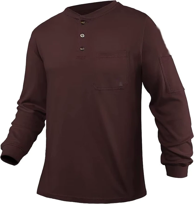 Long-Sleeve-Henley-Shirts-100-Cotton-Safety-Workwear-Clothing-CAT2-Flame-Resistant-FR-Shirts-for-Men