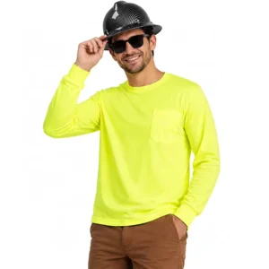Long Sleeve Hi Vis Safety Construction Polo Shirt for Men and Women