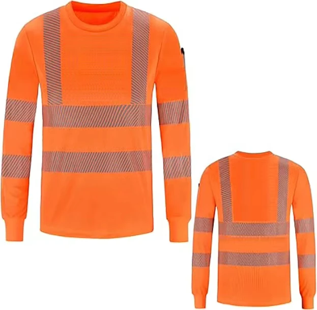 Long Sleeve Hi Vis Safety Construction Polo Shirt for Men and Women