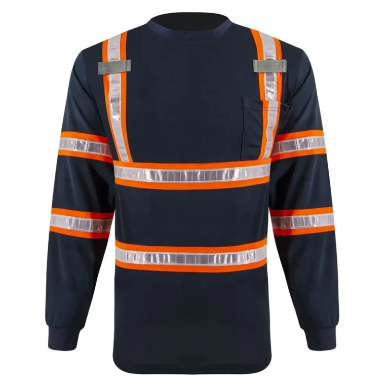 Long-Sleeve-Hi-Vis-Safety-Reflective-Shirt-Warm-Workwear-with-Polyester-Material-Reflective-Tape
