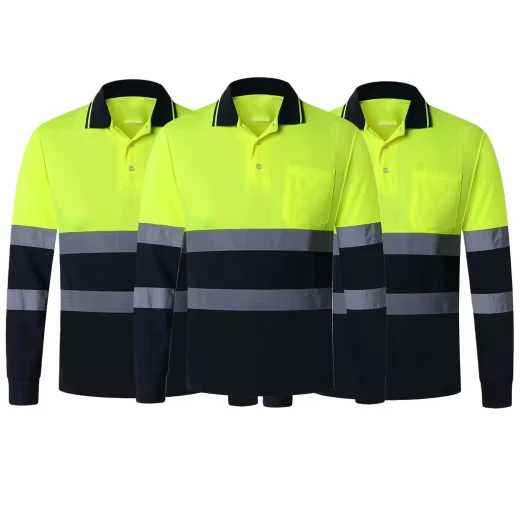 Long Sleeve OEM Workwear Quick Dry Hi Vis Safety T Shirt