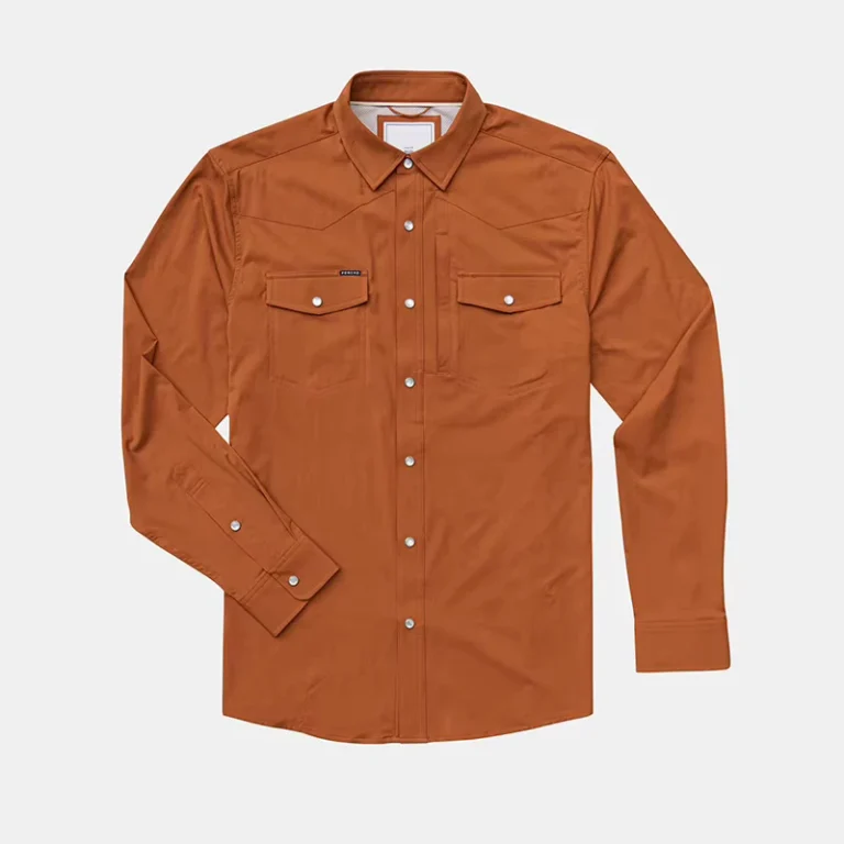 Long-Sleeve-Texas-Orange-Color-Nylon-Spandex-Mens-Western-Shirts-With-Lens-Cloth-Custom-Mens-Western-Fishing-Shirts