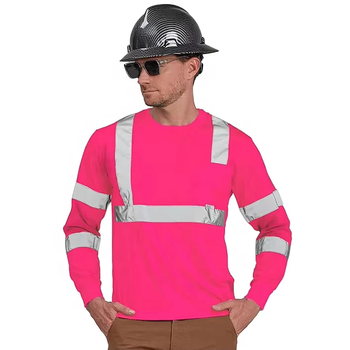 Long Sleeves Hi Vis Safety Daily Work Construction Polo Shirts for Men for Women