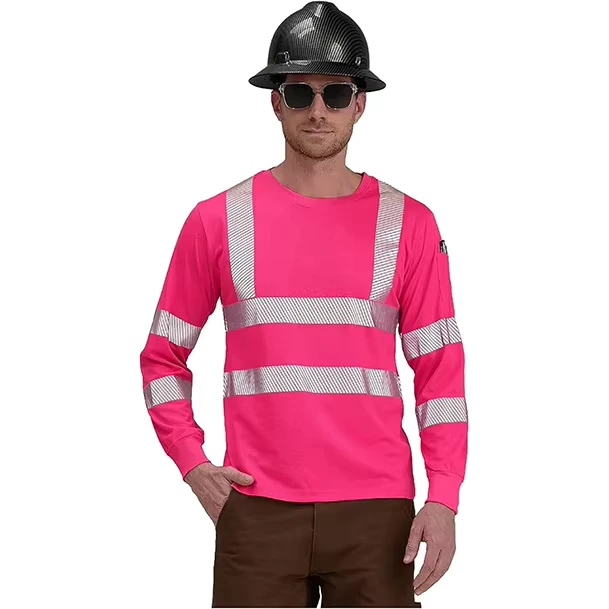 Long Sleeves Hi Vis Safety Daily Work Construction Polo Shirts for Men for Women