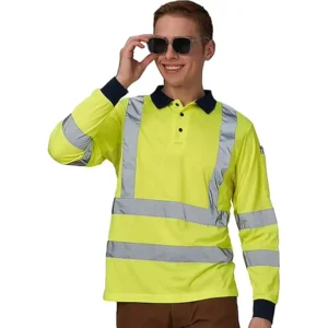 Long Sleeves Hi Vis Safety Daily Work Construction Polo Shirts for Men for Women