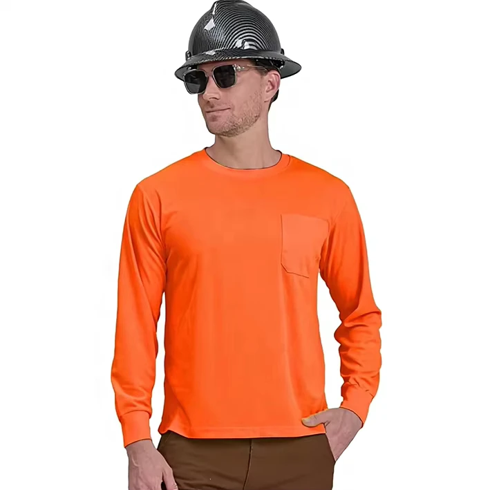 Long Sleeves Hi Vis Safety Daily Work Construction Polo Shirts for Men for Women
