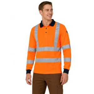 Long Sleeves Hi Vis Safety Daily Work Construction Polo Shirts for Men for Women