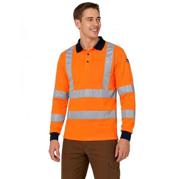 Long Sleeves Hi Vis Safety Daily Work Construction Polo Shirts for Men for Women