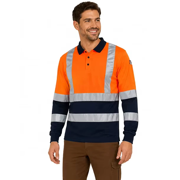 Long Sleeves Hi Vis Safety Daily Work Construction Polo Shirts for Men for Women