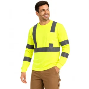 Long Sleeves Hi Vis Safety Daily Work Construction Polo Shirts for Men for Women