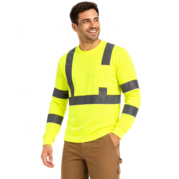 Long Sleeves Hi Vis Safety Daily Work Construction Polo Shirts for Men for Women