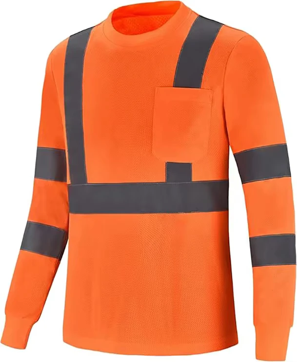 Long Sleeves Hi Vis Safety Daily Work Construction Polo Shirts for Men for Women