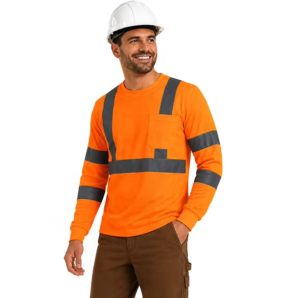 Long Sleeves Hi Vis Safety Daily Work Construction Polo Shirts for Men for Women