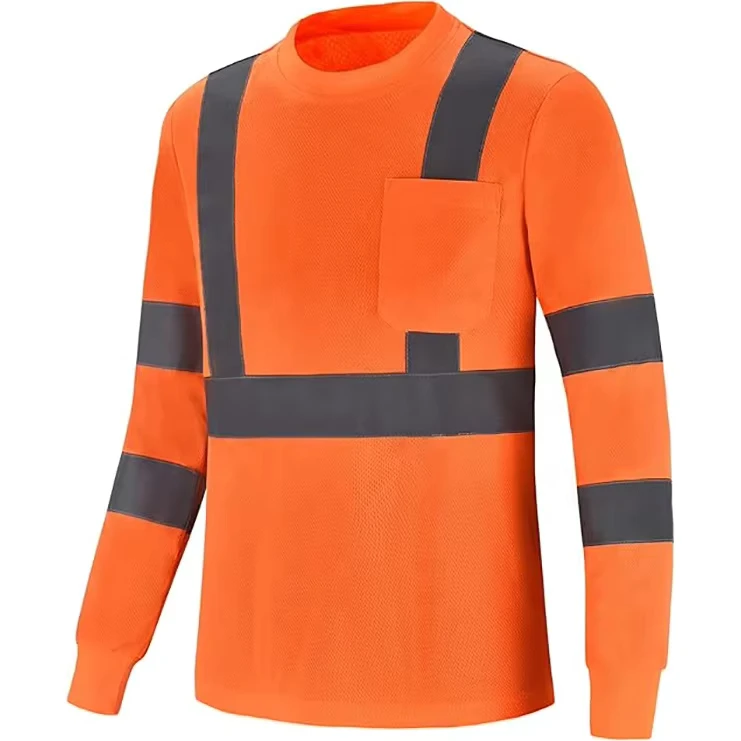 Long Sleeves Hi Vis Safety Daily Work Construction Polo Shirts for Men for Women
