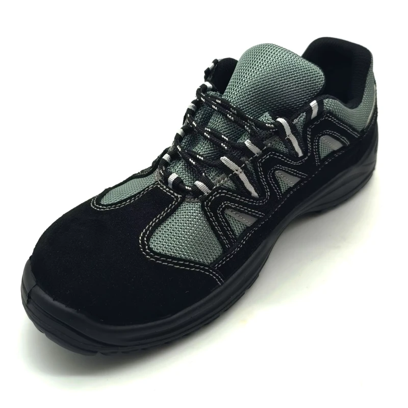 Long-Standing Non-Fatigue Safety Shoes Steel Toe Anti-Puncture Suede Mesh Outdoor Work Footwear