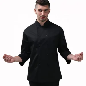 Long and Short Sleeve Black Red White Chef Coat Restaurant Bar Uniform