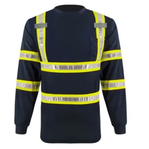 Low MOQ High Quality Reflective Tape Safety Shirt Best Seller Warm Long Sleeve Hi Vis Safety Reflective Shirt