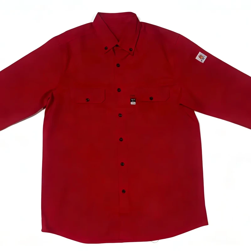 Low MOQ In Stock Quick Shipping Flame Resistant Lightweight Breathable Men's FR Work Shirt Manufacturer