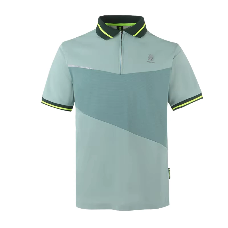 Luxe Custom Men's for Shirt & T Shirt Jersey Solid Zipper Yarn Dyed Work Wear Quick Dry