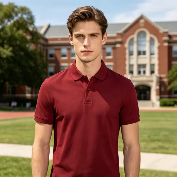 Lyocell-Cotton-Solid-Color-Patchwork-Polo-Shirt-Unisex-Work-Uniform-for-Office-Corporate-Team-Daily-Casual-Wear