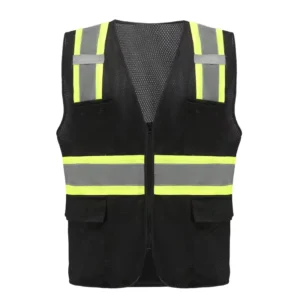 M Custom LOGO Multi Pocket ANSI Class 2 Green High Visibility Reflective Waterproof Jacket Security Engineer Work Uniform Safety