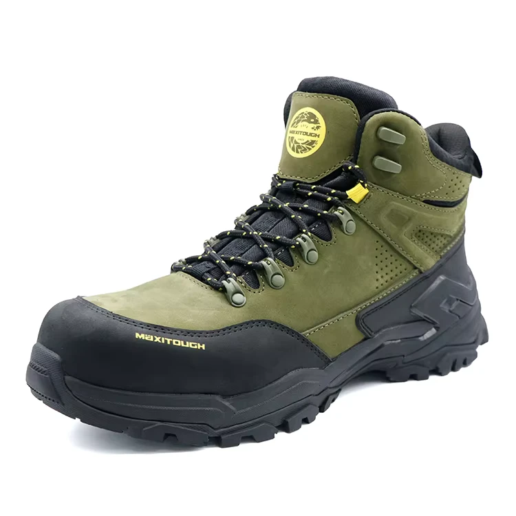 MAXITOUGH-Women-Safety-Shoes-with-Composite-Toe-for-Men-Nubuck-Leather-Tactical-Work-Boots-Foot-protection-OEM-Anti-slip-Laces