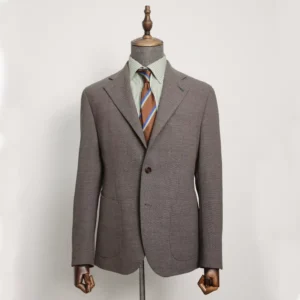 MTM High Twist 100%Wool Natural Elasticity Custom Summer Suit Bespoke Italian Style Suit for Tailoring Shop Napels Shoulder