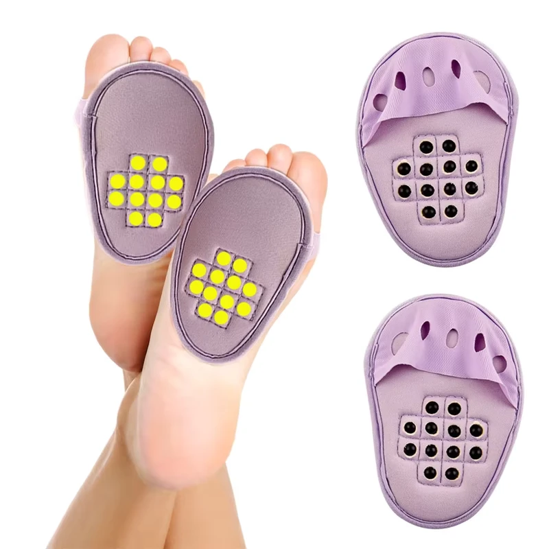 Magnetic Metatarsal Pads Ball of Foot Cushions Fabric Forefoot Pads Invisible Half-Toe Cushion