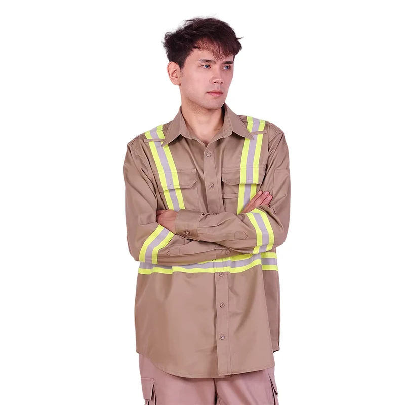 Maintenance Safety Frc Work Wear Multiple Pocket Fr Clothing Work Clothes Reflector Fire Resistant Work Shirts