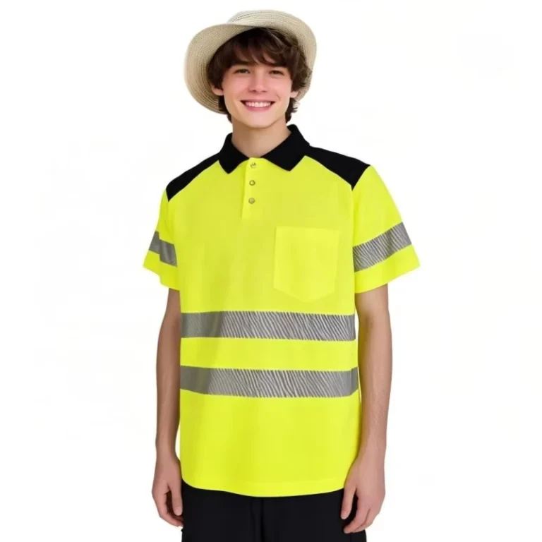 Man-Work-Safety-Short-Sleeve-Turndown-Collar-Polo-T-Shirts-Men-Wholesales-High-Visibility-Reflective-Polo-Shirts