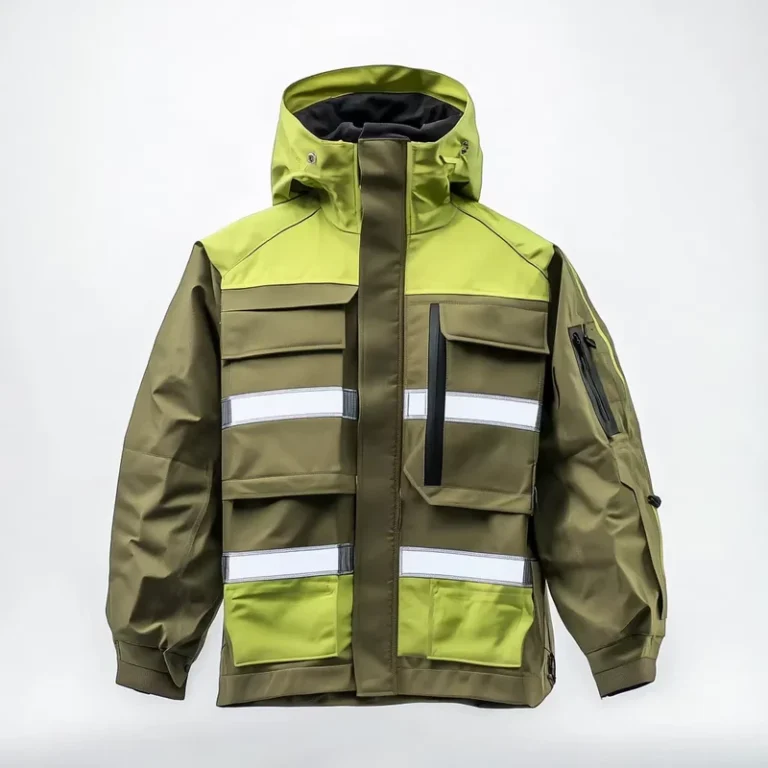 Manufacture-Winter-Waterproof-Warm-Hi-Vis-Reflective-Safety-Hooded-Jacket