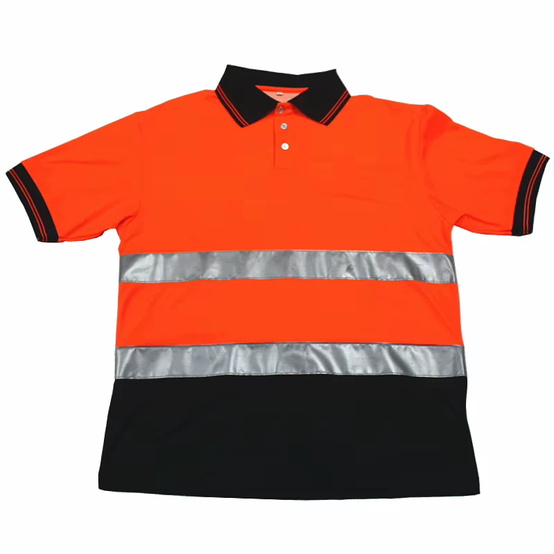 Manufacturer Custom High Visibility Reflective Shirts Breathable Safety Clothing Reflective Tape Industrial Workers OEM Supply