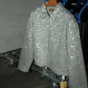 Manufacturer Custom Men’s Summer Casual All Over Print Waterproof Breathable Zipper Denim Jacket