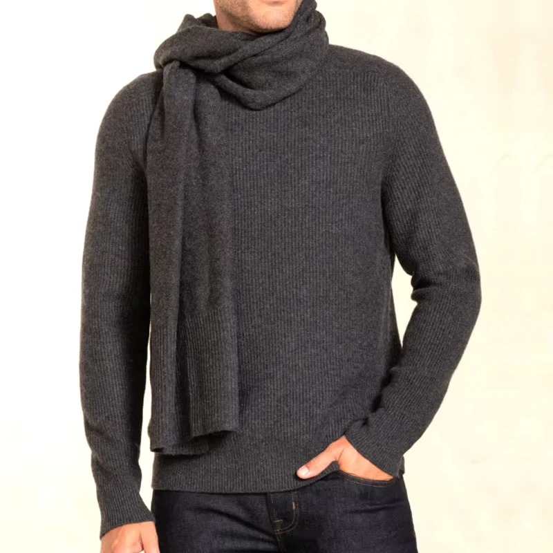 Manufacturer Custom Winter Cashmere Pullover Knit Wool Sweater for Men