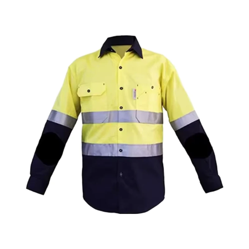 Manufacturer Direct Supply Long Sleeve Hi Vis T Shirt with Reflective Tape Customized Logo Supported
