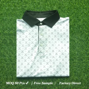 Manufacturer Letter Pattern Silk Rayon Golf Shirts Polka Dot Anti Odor Quick Dry Knitted Summer Plain Polo Shirts