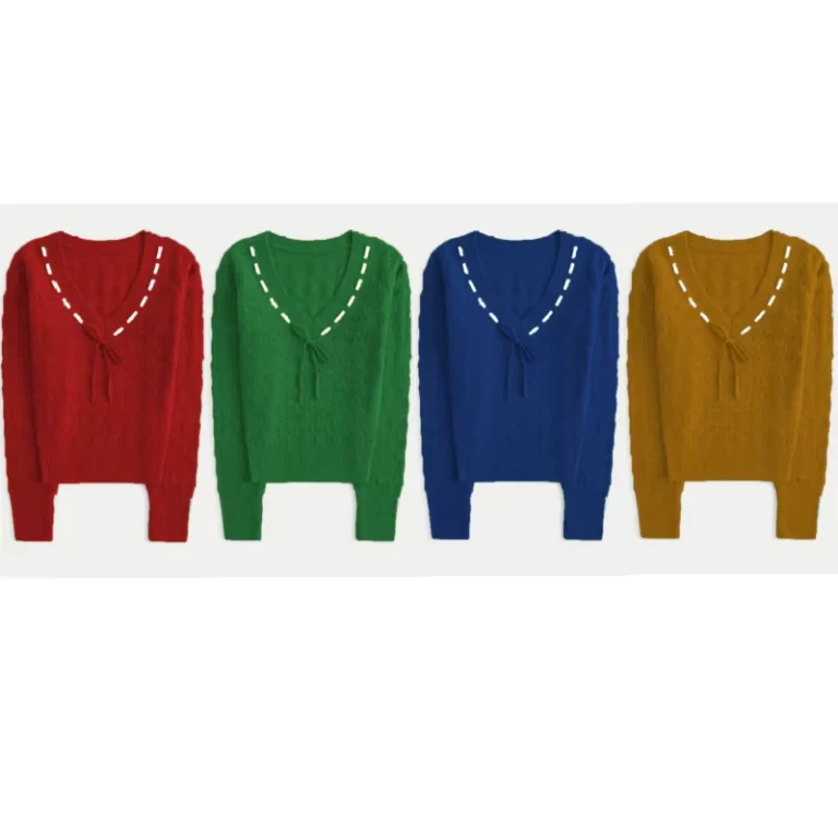 Manufacturer-OEM-ODM-Sweet-Girl-Rib-Knit-Long-Sleeves-Sweater-Womens-Stitchy-V-Neck-Sweater