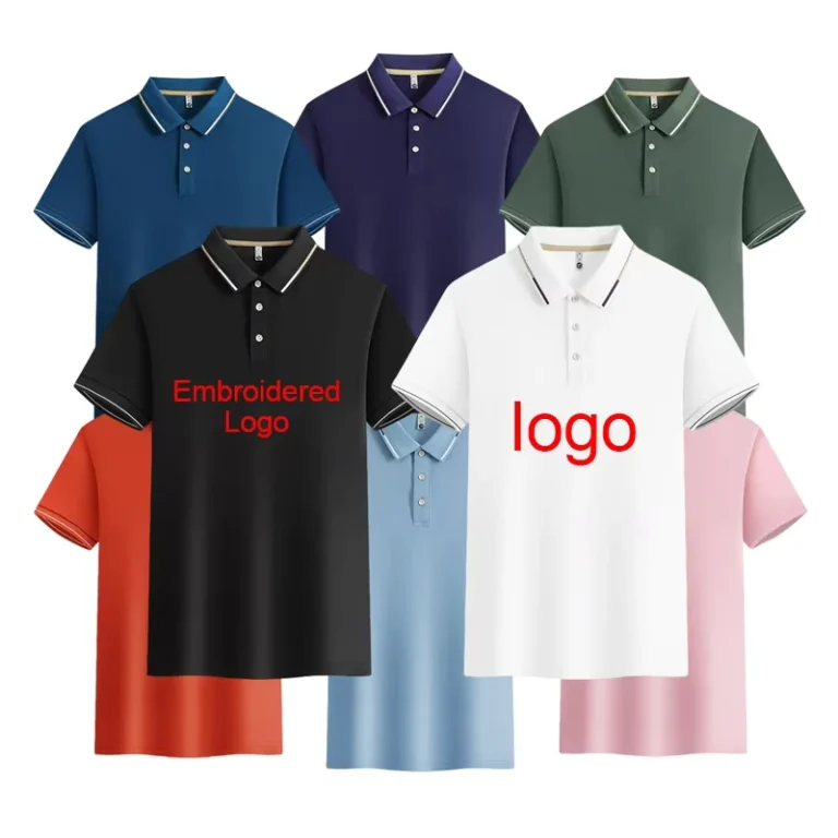 Manufacturer-Polyester-Mens-Short-Sleeve-Workwear-Polo-Shirt