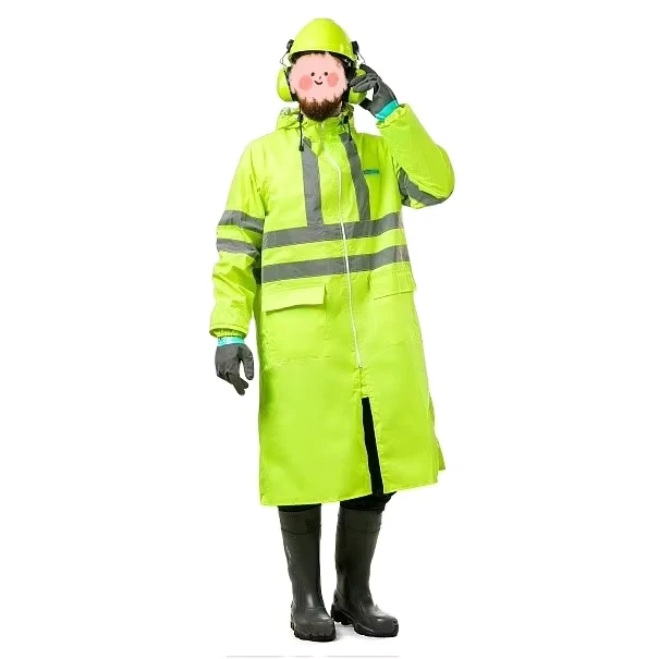 Manufacturer-Price-Hi-Vis-Reflective-Safety-Work-Rain-Jacket-Gear-Waterproof-Ripstop-Oxford-Polyester-High-Visibility-Raincoat