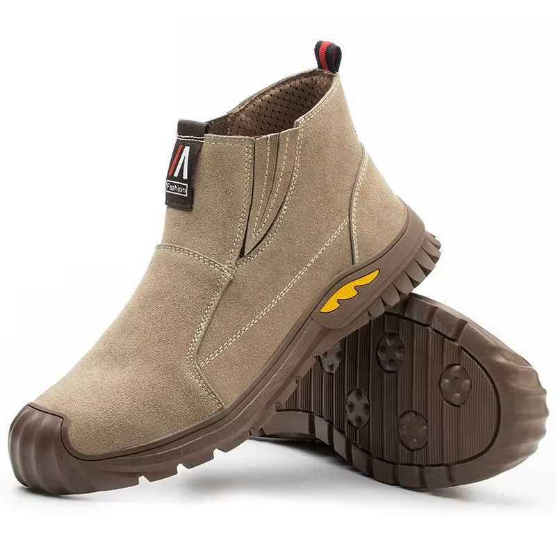 Manufacturer Supplied Waterproof Leather Labor Protection Shoes Anti Smash Anti Puncture Steel Toe Cap Safety Foot Protection