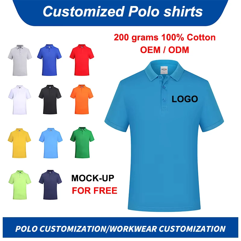 Manufacturer Unisex Formal Polo Shirt, Short Sleeve, Breathable Cotton Mesh