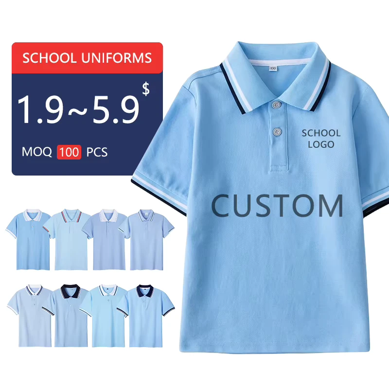 Manufacturer's New Arrival Custom Polo Shirts Quality Direct Sales Short Sleeves OEM ODM School Uniform