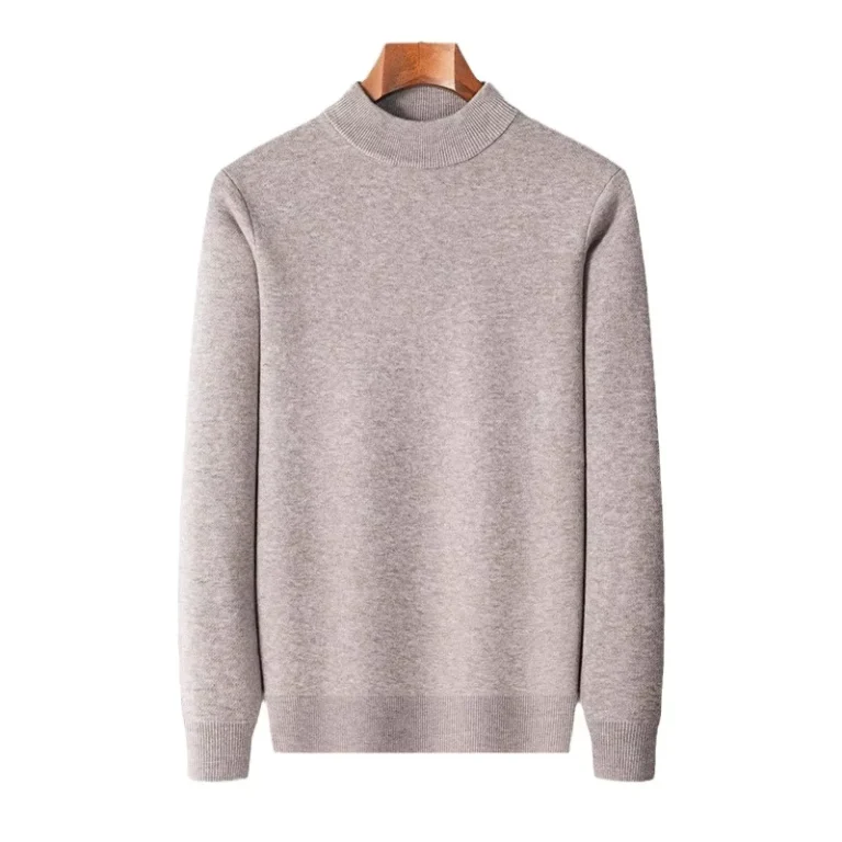 Manufacturers-Plain-Winter-O-Neck-Cardigan-Merino-Wool-Sweater-Men