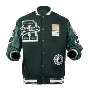 Manufacturers for Customs Embroidered Loose Fit Hip Hop Varsity Jacket Plus Size Men High Street Waterproof Letterman Jacket